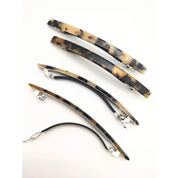 Elegant 4 Pack Automatic Hair Clip Barrettes for Women