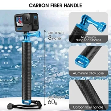 Carbon Fiber Waterproof Floating Hand Grip for GoPro