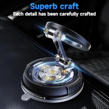 Car Phone Holder for Magsafe [78+LBS Strongest Suction & 2400gf Strongest Magnetic] 360° Adjustable Car Phone Mount, Cell Phone Holders for Your Car for All Smartphones & All Car Models (Carbon Fiber)