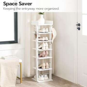 HOOBRO 7-Tier Vertical Shoe Rack for Organized Storage