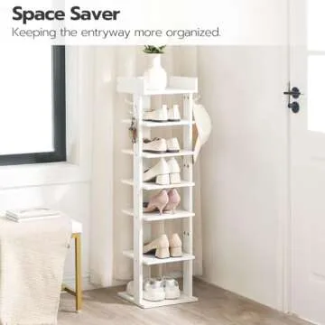 HOOBRO 7-Tier Vertical Shoe Rack for Organized Storage
