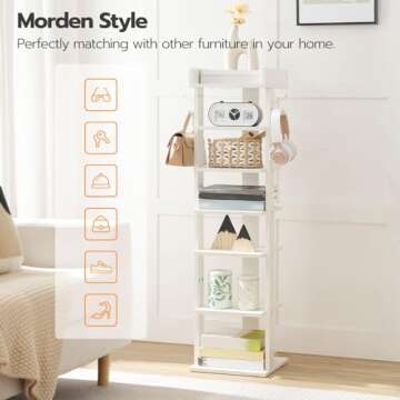 HOOBRO 7-Tier Vertical Shoe Rack for Organized Storage