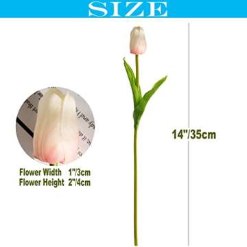 30pcs Real Touch Artificial Tulip for Home Decor