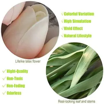 30pcs Real Touch Artificial Tulip for Home Decor