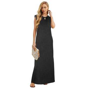 GRECERELLE Summer Maxi Dress with Pockets for Women