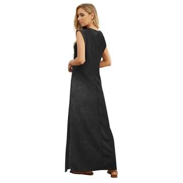 GRECERELLE Summer Maxi Dress with Pockets for Women