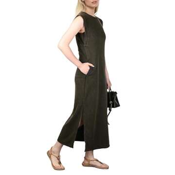 GRECERELLE Summer Maxi Dress with Pockets for Women