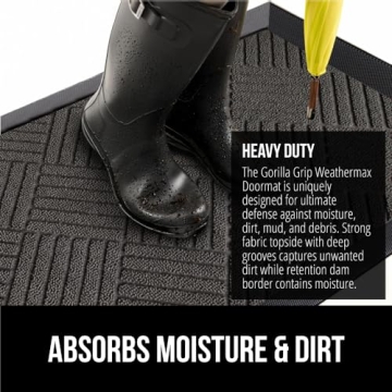 Gorilla Grip Waterproof WeatherMax Doormat All-Season