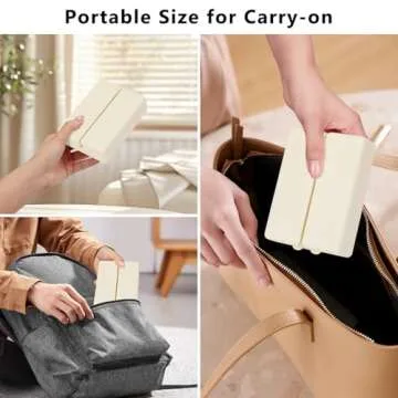 FYY 2 Pcs Daily Pill Organizer, 7 Compartments Portable Pill Case Travel Pill Organizer,[Folding Design] Pill Box for Purse Pocket to Hold Vitamins,Cod Liver Oil,Supplements and Medication-White