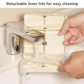 FYY 2 Pcs Daily Pill Organizer, 7 Compartments Portable Pill Case Travel Pill Organizer,[Folding Design] Pill Box for Purse Pocket to Hold Vitamins,Cod Liver Oil,Supplements and Medication-White