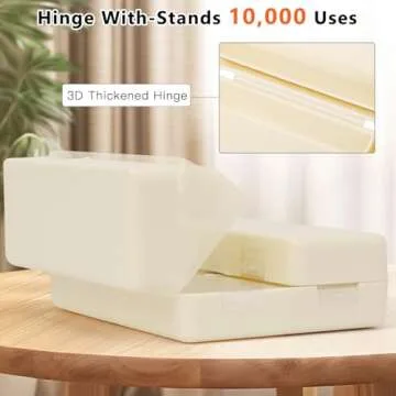 FYY 2 Pcs Daily Pill Organizer, 7 Compartments Portable Pill Case Travel Pill Organizer,[Folding Design] Pill Box for Purse Pocket to Hold Vitamins,Cod Liver Oil,Supplements and Medication-White