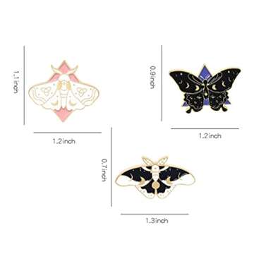 Generic Bride Jean Jacket 3Pcs Shaped Brooch Stoving Varnish Alloy Breastpin Chic Clothing Decor Denim Collar Backpack Badge Clothing Decoration Jewellery Brooch Pin for Woman Man Scarf Pin