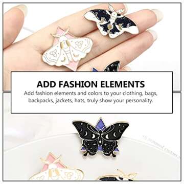 Generic Bride Jean Jacket 3Pcs Shaped Brooch Stoving Varnish Alloy Breastpin Chic Clothing Decor Denim Collar Backpack Badge Clothing Decoration Jewellery Brooch Pin for Woman Man Scarf Pin