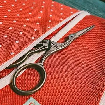 Antique Sewing Scissors Small, Classic Stork Sharp Tip Detail Snip Scissors for Embroidery Home Office Arts Crafts DIY Supplies