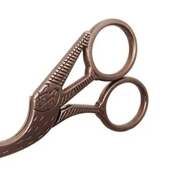 Antique Sewing Scissors Small, Classic Stork Sharp Tip Detail Snip Scissors for Embroidery Home Office Arts Crafts DIY Supplies