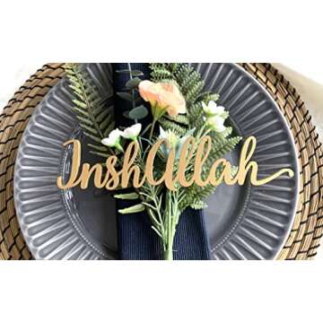 InshAllah Ramadan Place Card, Custom Eid Decor for Dinner Settings