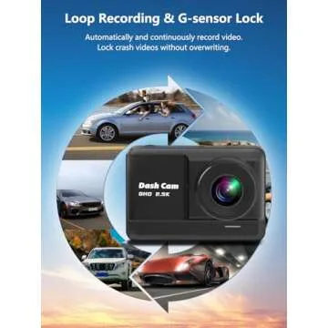 Dash Cam Front and Rear, Mini Dash Cam 2.5K QHD with 32GB SD Card, 2.45 inch IPS Screen, 2 Mounting Ways, Night Vision, WDR, Accident Lock, Loop Recording, Parking Monitor
