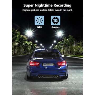 Dash Cam Front and Rear, Mini Dash Cam 2.5K QHD with 32GB SD Card, 2.45 inch IPS Screen, 2 Mounting Ways, Night Vision, WDR, Accident Lock, Loop Recording, Parking Monitor