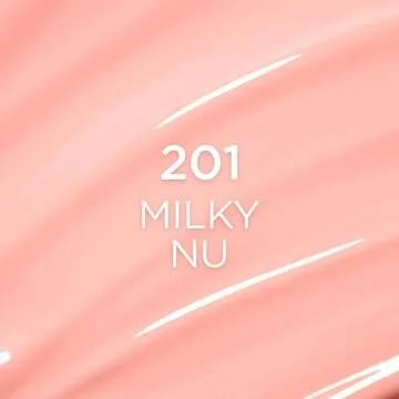 L'Oreal Paris Plump Ambition Hyaluron Lip Oil, 24 HR Lip Gloss with Hyaluronic Acid, Volumizing Formula with Glass-Like Shine, Milky Nu 201, 0.16 Fl Oz