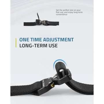 FAIRWIN Tactical Belts for Men, Military Style Webbing Riggers Web Gun Belt with Heavy-Duty Quick-Release Metal Buckle (M 36"-42"), Black