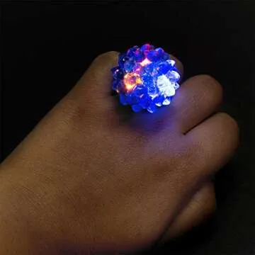 LED Light Up Jelly Rubber Rings - Party Fun for All Ages