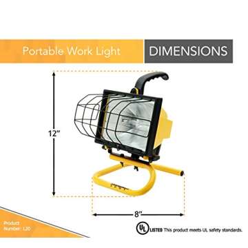 Woods 500 Watt Portable Work Light, Yellow