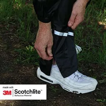 Salzmann 3M Water Resistant Rain Suit - Reflective Rain Coat and Rain Pants - Made with 3M Scotchlite Reflective Material