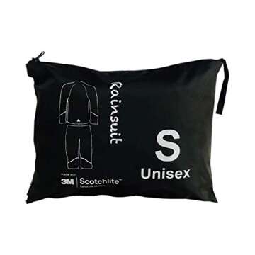 Salzmann 3M Water Resistant Rain Suit - Reflective Rain Coat and Rain Pants - Made with 3M Scotchlite Reflective Material