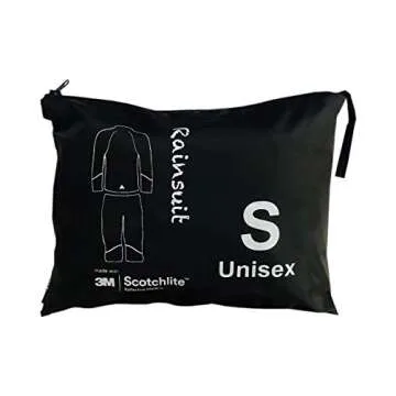 Salzmann 3M Water Resistant Rain Suit - Reflective Rain Coat and Rain Pants - Made with 3M Scotchlite Reflective Material