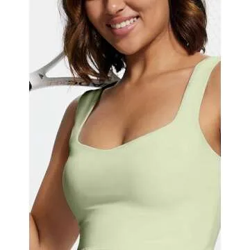 Chic Square Neck Tennis Dress with Shorts and Pockets