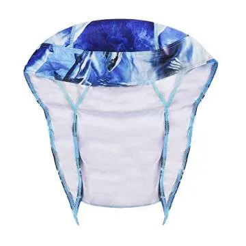 Quick Dry Beanie Headwear Sweat Wicking Dew Rag Cycling Bandana Running Beanie Sun UV Protection Skull Cap Sea Blue