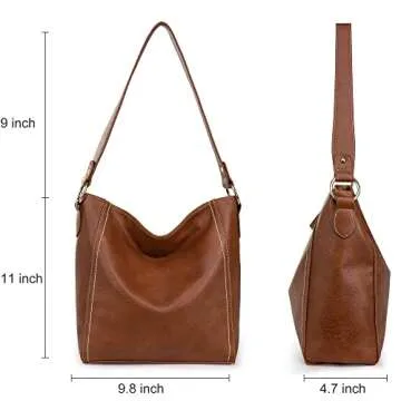 Montana West Purses for Women Vegan Leather Shoulder Purses and Handbags Hobo Bags for Women MWC-070BR