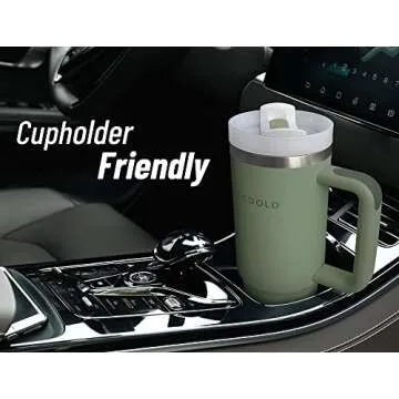 DLOCCOLD 40 oz Stainless Steel Tumbler with Handle