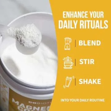 GoBiotix Magnesium Glycinate Powder - Magnesium Complex Supplement with Citrate, Malate, and Glutamine Chelate - Sugar Free, Non GMO - 420 mg per Serving - 60 Servings per Tub - Honey Citrus