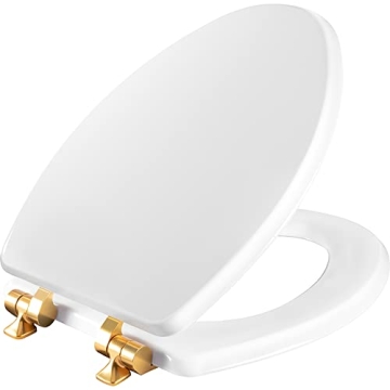 Stylish Mayfair Benton Toilet Seat with Gold Hinges