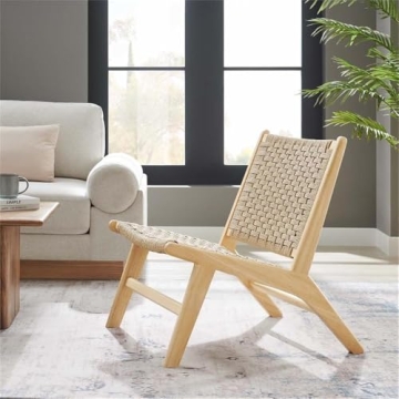 Stylish Modway Saoirse Woven Rope Lounge Chair