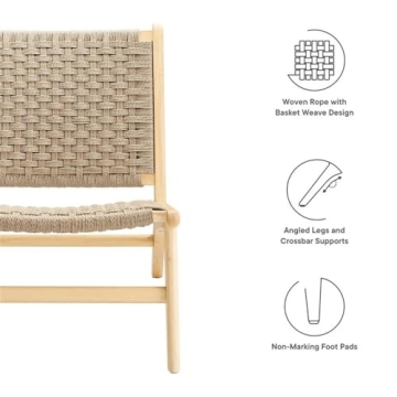 Stylish Modway Saoirse Woven Rope Lounge Chair