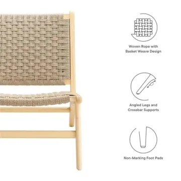 Stylish Modway Saoirse Woven Rope Lounge Chair