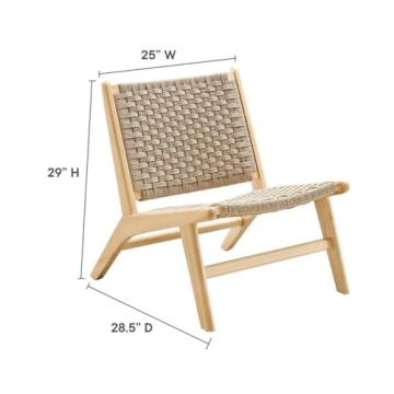 Stylish Modway Saoirse Woven Rope Lounge Chair