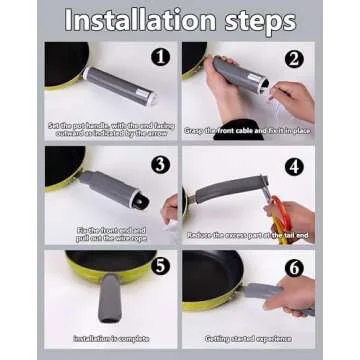 Upgraded Silicone Pan Handle Sleeve - Multipurpose Cast Iron Handle Cover for Pots and Pans, Heat-Resistant and Non-Slip, Easy to Install and Clean (2pcs Medium)