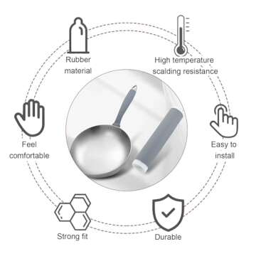 Upgraded Silicone Pan Handle Sleeve - Multipurpose Cast Iron Handle Cover for Pots and Pans, Heat-Resistant and Non-Slip, Easy to Install and Clean (2pcs Medium)