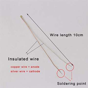 Bowerful 25pcs Pre-soldered Micro pico Litz Wired Leads Blue SMD Led 0603 + Muti-Resistor