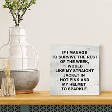 Charming Rustic Wooden Box Sign for Home and Office Decor