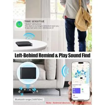 Mens Wallet Built-in Find My Real Time Tracker, 100% Genuine Leather RFID Blocking Classic Bifold Wallet for Men Upgrade Replacement for AirTag Wallet Credit Card Holder Smart Wallet for Men Black