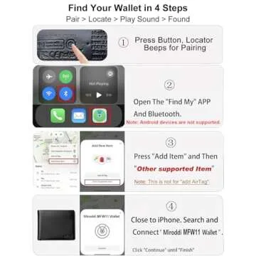 Mens Wallet Built-in Find My Real Time Tracker, 100% Genuine Leather RFID Blocking Classic Bifold Wallet for Men Upgrade Replacement for AirTag Wallet Credit Card Holder Smart Wallet for Men Black