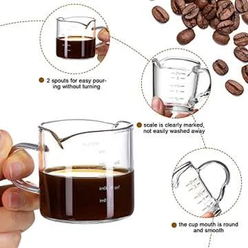 Double Spouts Measuring Triple Pitcher Set for Baristas