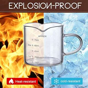 Double Spouts Measuring Triple Pitcher Set for Baristas