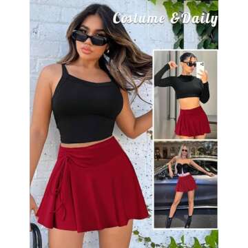 Avidlove Sexy Ruffled Mini Skirt for Women
