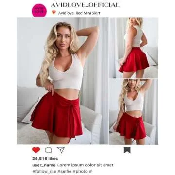 Avidlove Sexy Ruffled Mini Skirt for Women