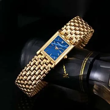 BERNY Gold Watches for Women Stylish Adjustable Quartz Timepiece